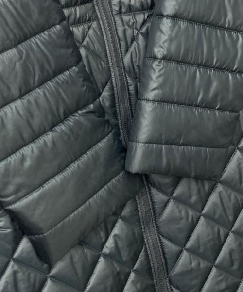 Leilian WHITE LABEL（レリアン ホワイトレーベル）LEILIAN WHITE LABEL (レリアン ホワイトレーベル) フーデッドキルティングコート グレイッシュグリーン サイズ:13の古着・服飾アイテム