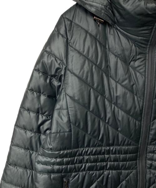 Leilian WHITE LABEL（レリアン ホワイトレーベル）LEILIAN WHITE LABEL (レリアン ホワイトレーベル) フーデッドキルティングコート グレイッシュグリーン サイズ:13の古着・服飾アイテム