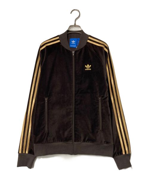 adidas Originals（アディダスオリジナル）adidas originals (アディダスオリジナル) BEAUTY&YOUTH (ビューティーアンドユース) 別注 VELOUR TRACK JACKET ブラウン サイズ:Sの古着・服飾アイテム