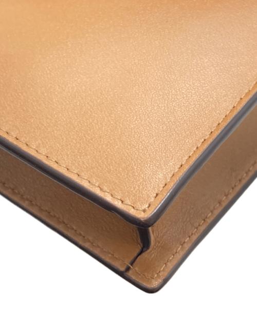 POLO RALPH LAUREN（ポロ・ラルフローレン）POLO RALPH LAUREN (ポロ・ラルフローレン) Polo ID レザー チェーン ウォレット & バッグ ブラウンの古着・服飾アイテム