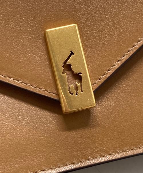 POLO RALPH LAUREN（ポロ・ラルフローレン）POLO RALPH LAUREN (ポロ・ラルフローレン) Polo ID レザー チェーン ウォレット & バッグ ブラウンの古着・服飾アイテム