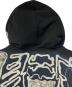 中古・古着 CACTUS JACK FOR FRAGMENT (カクタスジャック フォー フラグメント) Travis Scott (トラヴィススコット) Skeleton Graffiti Full Zip Hoodie ブラック×ブルー サイズ:L：16000円