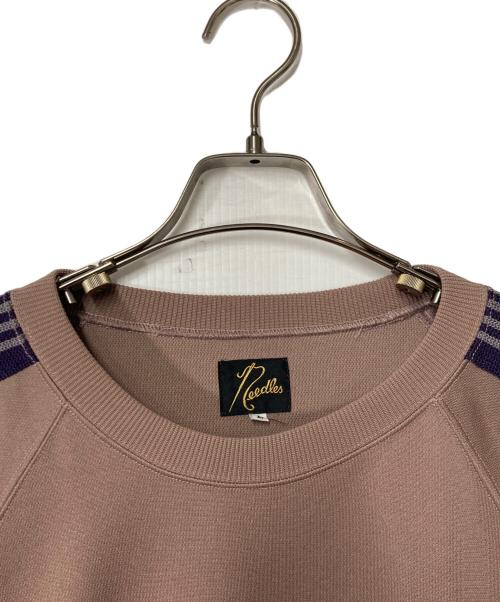 Needles（ニードルズ）Needles (ニードルズ) Track Crew Neck Shirt ブラウン×パープル サイズ:Lの古着・服飾アイテム