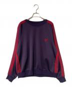 Needlesニードルズ）の古着「Track Crew Neck Shirt」｜パープル×レッド