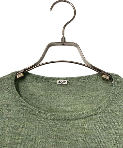 45R（フォーティファイブ・アール）45R (フォーティファイブ・アール) ラウンドヘム ニット グリーンの古着・服飾アイテム