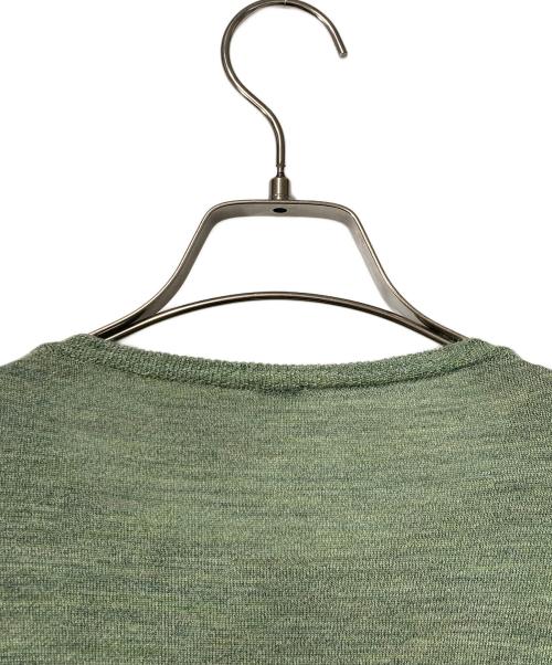 45R（フォーティファイブ・アール）45R (フォーティファイブ・アール) ラウンドヘム ニット グリーンの古着・服飾アイテム