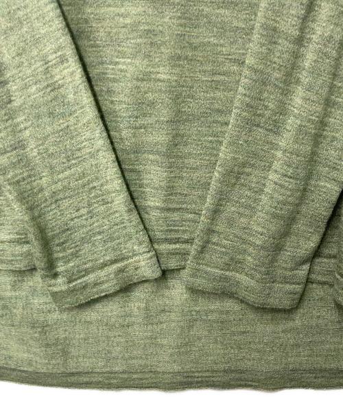 45R（フォーティファイブ・アール）45R (フォーティファイブ・アール) ラウンドヘム ニット グリーンの古着・服飾アイテム