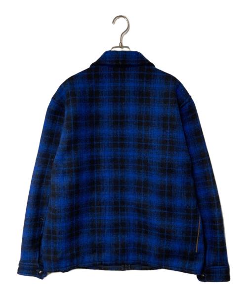 PENDLETON（ペンドルトン）PENDLETON (ペンドルトン) チェックウールジャケット ブルー×ブラック サイズ:Lの古着・服飾アイテム