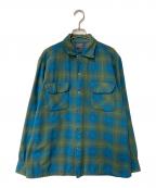 PENDLETONペンドルトン）の古着「50~60's チェックウールシャツ」｜ブルー×イエロー