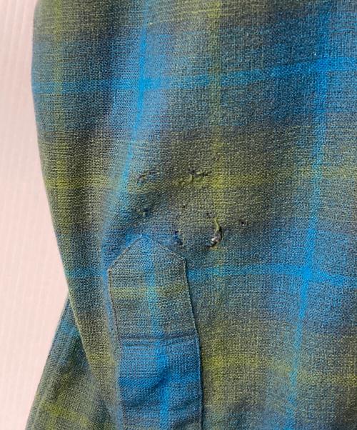 PENDLETON（ペンドルトン）PENDLETON (ペンドルトン) 50~60's チェックウールシャツ ブルー×イエロー サイズ:Mの古着・服飾アイテム