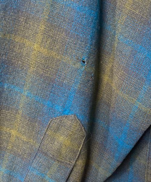 PENDLETON（ペンドルトン）PENDLETON (ペンドルトン) 50~60's チェックウールシャツ ブルー×イエロー サイズ:Mの古着・服飾アイテム