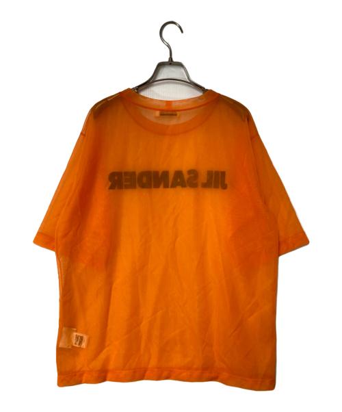 JIL SANDER（ジルサンダー）JIL SANDER (ジルサンダー) ロゴプリントシースルーTシャツ オレンジ サイズ:XLの古着・服飾アイテム