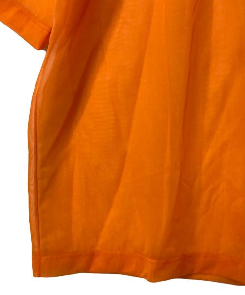 JIL SANDER（ジルサンダー）JIL SANDER (ジルサンダー) ロゴプリントシースルーTシャツ オレンジ サイズ:XLの古着・服飾アイテム