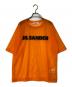 JIL SANDER（ジルサンダー）の古着「ロゴプリントシースルーTシャツ」｜オレンジ