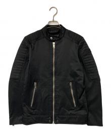 DIESEL（ディーゼル）の古着「ナイロンライダースジャケット」｜ブラック