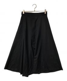 Y's（ワイズ）の古着「ベルテッドウールフレアスカート」｜ブラック