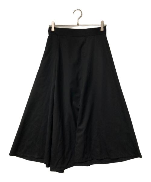 Y's（ワイズ）Y's (ワイズ) ベルテッドウールフレアスカート ブラック サイズ:38の古着・服飾アイテム