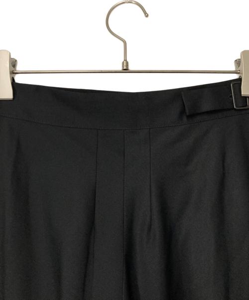 Y's（ワイズ）Y's (ワイズ) ベルテッドウールフレアスカート ブラック サイズ:38の古着・服飾アイテム