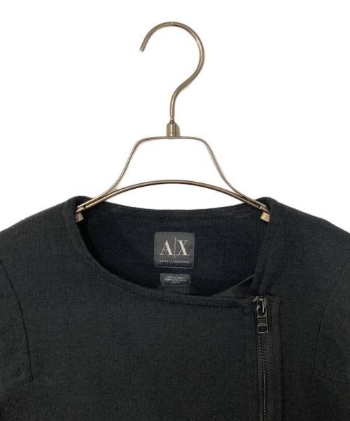 ARMANI EXCHANGE（アルマーニ エクスチェンジ）ARMANI EXCHANGE (アルマーニ エクスチェンジ) ライダースジャケット ブラック サイズ:XSの古着・服飾アイテム