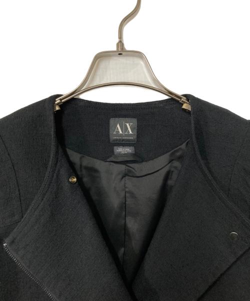 ARMANI EXCHANGE（アルマーニ エクスチェンジ）ARMANI EXCHANGE (アルマーニ エクスチェンジ) ライダースジャケット ブラック サイズ:XSの古着・服飾アイテム