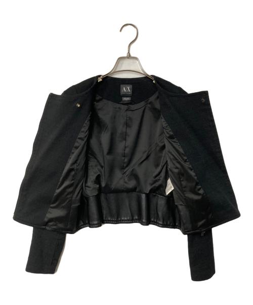 ARMANI EXCHANGE（アルマーニ エクスチェンジ）ARMANI EXCHANGE (アルマーニ エクスチェンジ) ライダースジャケット ブラック サイズ:XSの古着・服飾アイテム
