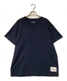 JIL SANDER+（ジルサンダープラス）の古着「ロゴラペルTシャツ」｜ネイビー