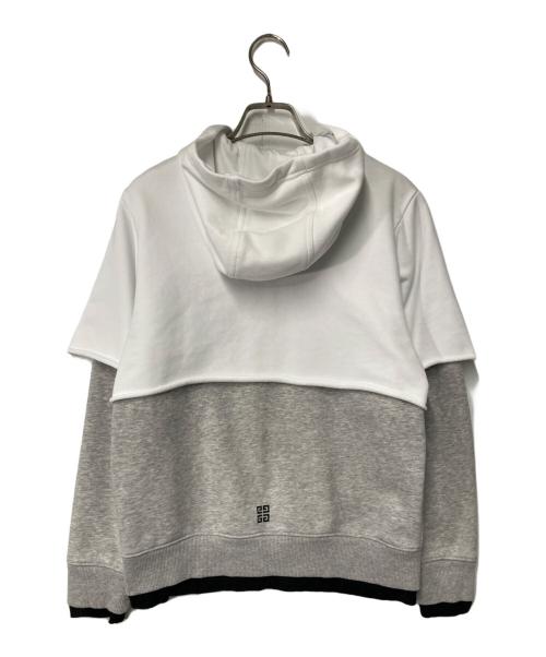 GIVENCHY（ジバンシィ）GIVENCHY (ジバンシィ) ロゴプリントジップフーディー グレー サイズ:KIDS 12の古着・服飾アイテム