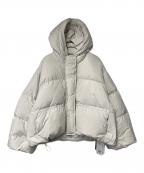 FRAY IDフレイ アイディー）の古着「フードドロストショートダウンコート」｜ホワイト