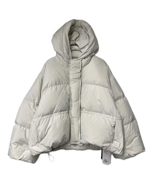 FRAY ID（フレイ アイディー）FRAY ID (フレイ アイディー) フードドロストショートダウンコート ホワイト サイズ:1の古着・服飾アイテム