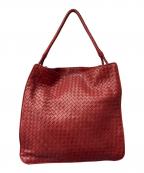 BOTTEGA VENETAボッテガベネタ）の古着「イントレチャート ワンショルダートートバッグ」｜レッド