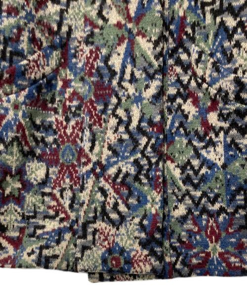 missoni（ミッソーニ）MISSONI (ミッソーニ) 総柄ロングコート ネイビー×ホワイト サイズ:44の古着・服飾アイテム