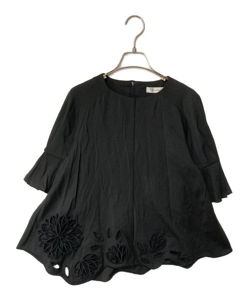 ADORE（アドーア）ADORE (アドーア) パネルカットワーク刺しゅうブラウス ブラック サイズ:38の古着・服飾アイテム