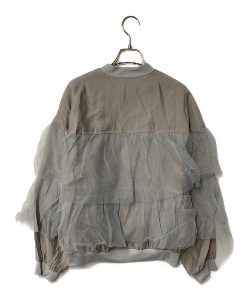 HERENCIA（ヘレンチア）HERENCIA (ヘレンチア) チュールティアードブルゾン ベージュ サイズ:Fの古着・服飾アイテム