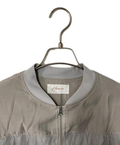 HERENCIA（ヘレンチア）HERENCIA (ヘレンチア) チュールティアードブルゾン ベージュ サイズ:Fの古着・服飾アイテム