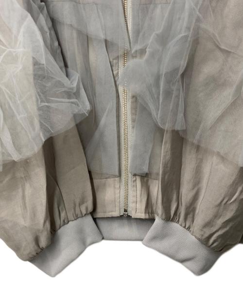 HERENCIA（ヘレンチア）HERENCIA (ヘレンチア) チュールティアードブルゾン ベージュ サイズ:Fの古着・服飾アイテム