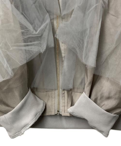 HERENCIA（ヘレンチア）HERENCIA (ヘレンチア) チュールティアードブルゾン ベージュ サイズ:Fの古着・服飾アイテム