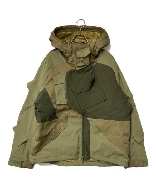 WHITE MOUNTAINEERING（ホワイトマウンテ二アニング）WHITE MOUNTAINEERING (ホワイトマウンテ二アニング) NEXUSVII (ネクサスセブン) ASYMMETRY JACKET カーキ×オリーブ サイズ:2の古着・服飾アイテム