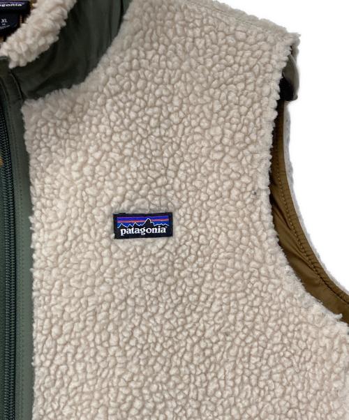 Patagonia（パタゴニア）Patagonia (パタゴニア) RetroX Vest レトロXボアベスト アイボリー サイズ:14(XL) キッズ規格の古着・服飾アイテム