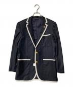 BROOKS BROTHERSブルックスブラザーズ）の古着「パイピング 段返り3B 金釦ブレザー USA製」｜ネイビー