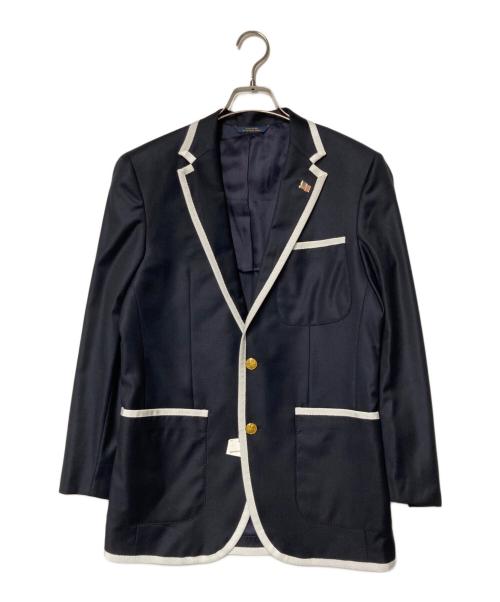 BROOKS BROTHERS（ブルックスブラザーズ）BROOKS BROTHERS (ブルックスブラザーズ) パイピング 段返り3B 金釦ブレザー USA製 ネイビー サイズ:37Sの古着・服飾アイテム