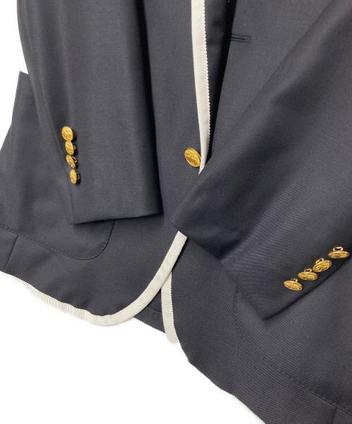 BROOKS BROTHERS（ブルックスブラザーズ）BROOKS BROTHERS (ブルックスブラザーズ) パイピング 段返り3B 金釦ブレザー USA製 ネイビー サイズ:37Sの古着・服飾アイテム