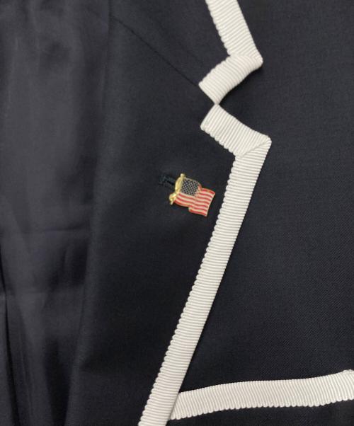 BROOKS BROTHERS（ブルックスブラザーズ）BROOKS BROTHERS (ブルックスブラザーズ) パイピング 段返り3B 金釦ブレザー USA製 ネイビー サイズ:37Sの古着・服飾アイテム