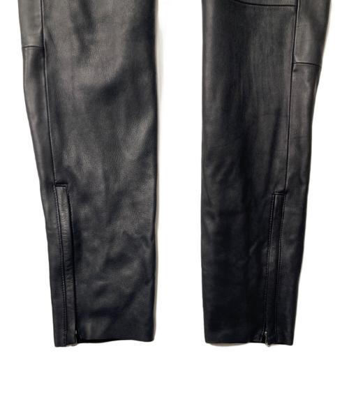 A LEATHER（ア レザー）A LEATHER (ア レザー) ディアスキン レザーパンツ ブラック サイズ:48Mの古着・服飾アイテム