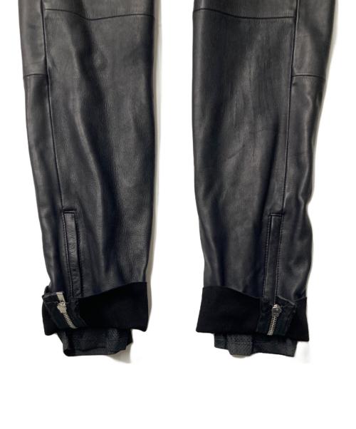 A LEATHER（ア レザー）A LEATHER (ア レザー) ディアスキン レザーパンツ ブラック サイズ:48Mの古着・服飾アイテム