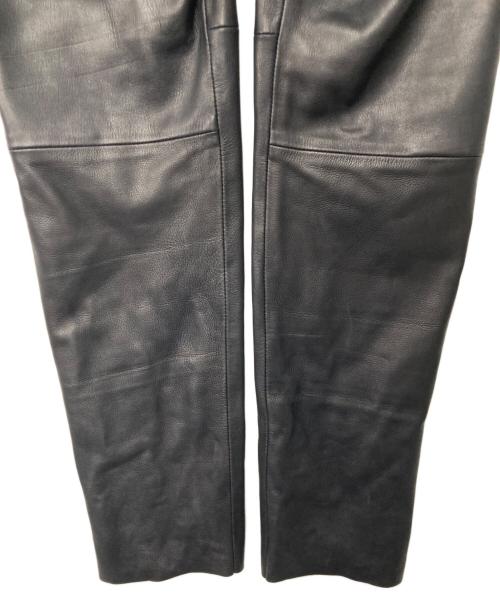 A LEATHER（ア レザー）A LEATHER (ア レザー) ディアスキン レザーパンツ ブラック サイズ:48Mの古着・服飾アイテム