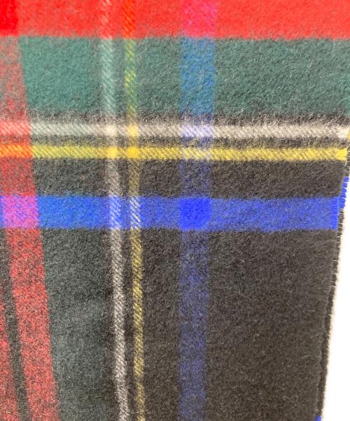 JOHNSTONS OF ELGIN（ジョンストンズオブエルガン）JOHNSTONS OF ELGIN (ジョンストンズオブエルガン) カシミヤチェックマフラー レッド×ブラックの古着・服飾アイテム