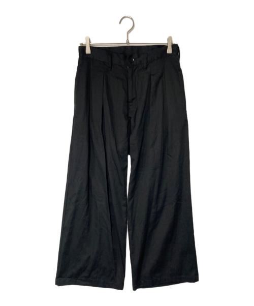 yohji yamamoto+noir（ヨウジヤマモトプリュスノアール）yohji yamamoto+noir (ヨウジヤマモトプリュスノアール) 2タックパンツ ブラック サイズ:1の古着・服飾アイテム