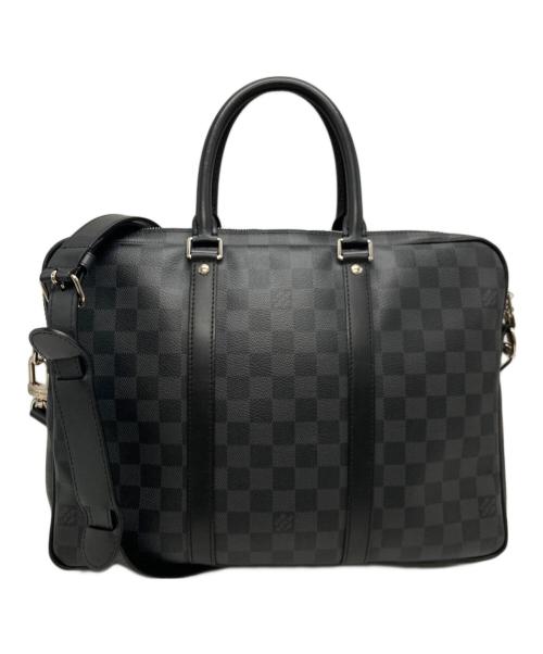 LOUIS VUITTON（ルイ ヴィトン）LOUIS VUITTON (ルイ ヴィトン) ダミエ ポルト ドキュマン ヴォワヤージュ PM ブラックの古着・服飾アイテム