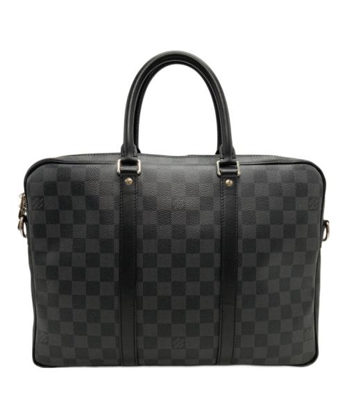 LOUIS VUITTON（ルイ ヴィトン）LOUIS VUITTON (ルイ ヴィトン) ダミエ ポルト ドキュマン ヴォワヤージュ PM ブラックの古着・服飾アイテム