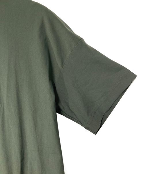 UN3D.（アンスリード）UN3D. (アンスリード) サイドギャザーポケットワンピース グリーン×ネイビー サイズ:38の古着・服飾アイテム